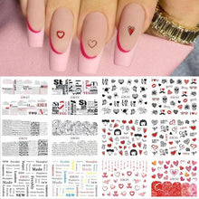 Load image into Gallery viewer, Avocado Fruit Transfer Nail Stickers Charms Winter Water Sticker For Nails Sliders Character Image Tattoo Decal Decoration Cute Summer Nail Art Stickers Summer Fruit Stickers on Nails Unicorn Banana Cherry Avocado Dog Strawberry Nail Art Decals
