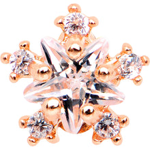 Load image into Gallery viewer, Clear CZ Gem Rose Gold Tone Anodized Stardust Tragus Cartilage Earring
