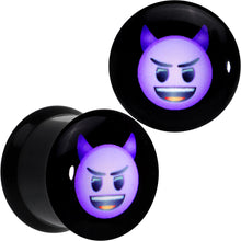 Load image into Gallery viewer, 1/2 Licensed Purple Devil emoji Acrylic Double Flare Plug Set
