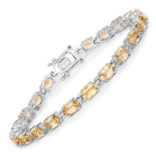 Load image into Gallery viewer, 9.03 Carat Genuine Citrine .925 Sterling Silver Bracelet
