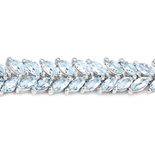 Load image into Gallery viewer, 10.12 Carat Genuine Aquamarine .925 Sterling Silver Bracelet
