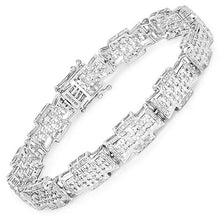 Load image into Gallery viewer, 0.48 Carat Genuine White Diamond .925 Sterling Silver Bracelet
