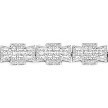 Load image into Gallery viewer, 0.48 Carat Genuine White Diamond .925 Sterling Silver Bracelet
