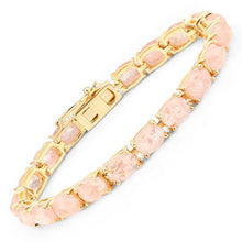 Load image into Gallery viewer, 34.50 Carat Genuine Morganite .925 Sterling Silver Bracelet
