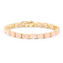 Load image into Gallery viewer, 34.50 Carat Genuine Morganite .925 Sterling Silver Bracelet
