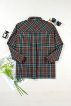 Load image into Gallery viewer, Timeless Women's Classic Plaid Button-Up Long Sleeve Jacket – Lightweight &amp; Stylish Cotton-Blend Outerwear
