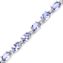 Load image into Gallery viewer, 9.68 Carat Genuine Tanzanite .925 Sterling Silver Bracelet
