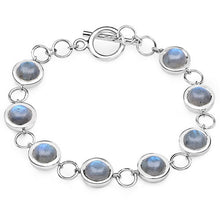 Load image into Gallery viewer, 15.48 Carat Genuine Labradorite .925 Sterling Silver Bracelet
