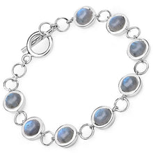 Load image into Gallery viewer, 15.48 Carat Genuine Labradorite .925 Sterling Silver Bracelet
