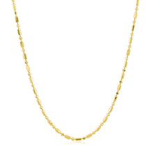 Load image into Gallery viewer, 14k Yellow Gold Diamond-Cut Alternating Bead Chain 1.5mm
