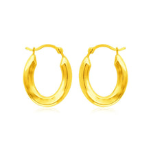 Load image into Gallery viewer, 14k Yellow Gold Polished Oval Hoop Earrings
