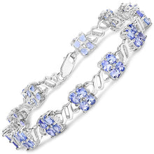 Load image into Gallery viewer, 8.16 Carat Genuine Tanzanite .925 Sterling Silver Bracelet
