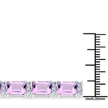 Load image into Gallery viewer, 19.19 Carat Genuine Amethyst and Tanzanite .925 Sterling Silver Bracelet
