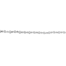 Load image into Gallery viewer, .925 Sterling Silver 1.0 Cttw Diamond Swirl Beaded Link Bracelet (I-J Color, I3-Promo Clarity) - 7.25" Inches
