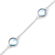 Load image into Gallery viewer, 5.00 Carat Genuine Blue Topaz .925 Sterling Silver Bracelet
