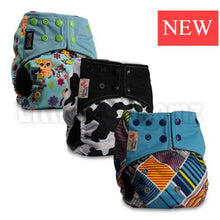 Load image into Gallery viewer, Modern Luxury Printed Washable Real Cloth Pocket Nappy,3 nappies/diapers Set For Girls and Boys Baby In Elegant Style
