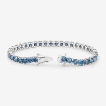 Load image into Gallery viewer, 14.33 Carat Genuine Blue Diamond 14K White Gold Bracelet

