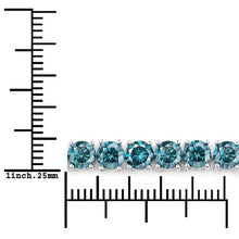 Load image into Gallery viewer, 14.33 Carat Genuine Blue Diamond 14K White Gold Bracelet
