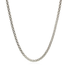 Load image into Gallery viewer, Rhodium Plated 2.5mm Sterling Silver Popcorn Style Chain
