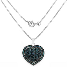 Load image into Gallery viewer, 1.25 Carat Genuine Blue Diamond .925 Sterling Silver Pendant

