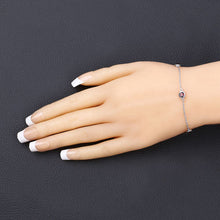 Load image into Gallery viewer, 2.25 Carat Genuine Garnet .925 Sterling Silver Bracelet
