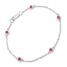 Load image into Gallery viewer, 0.65 Carat Genuine Ruby .925 Sterling Silver Bracelet
