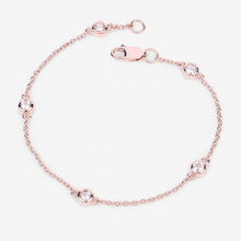 Load image into Gallery viewer, 0.45 Carat Genuine Morganite .925 Sterling Silver Bracelet

