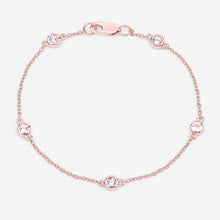Load image into Gallery viewer, 0.45 Carat Genuine Morganite .925 Sterling Silver Bracelet
