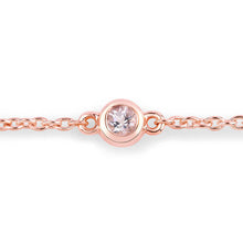 Load image into Gallery viewer, 0.45 Carat Genuine Morganite .925 Sterling Silver Bracelet
