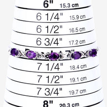 Load image into Gallery viewer, 4.00 Carat Genuine Amethyst .925 Sterling Silver Bracelet
