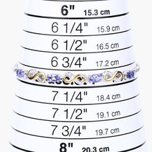 Load image into Gallery viewer, 1.79 Carat Genuine Tanzanite and White Topaz .925 Sterling Silver Bracelet
