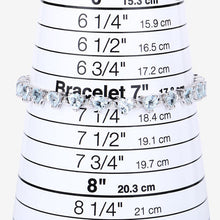 Load image into Gallery viewer, 7.71 Carat Genuine Aquamarine and White Diamond .925 Sterling Silver Bracelet
