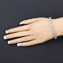 Load image into Gallery viewer, 15.50 Carat Genuine Blue Topaz .925 Sterling Silver Bracelet
