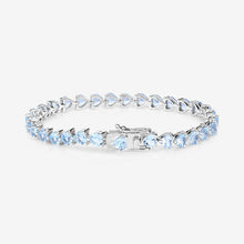 Load image into Gallery viewer, 15.50 Carat Genuine Blue Topaz .925 Sterling Silver Bracelet
