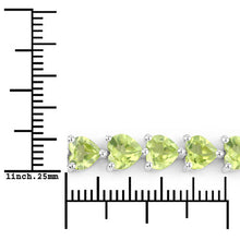 Load image into Gallery viewer, 13.64 Carat Genuine Peridot .925 Sterling Silver Bracelet
