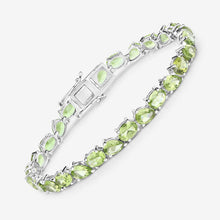 Load image into Gallery viewer, 21.37 Carat Genuine Peridot .925 Sterling Silver Bracelet
