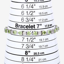 Load image into Gallery viewer, 9.78 Carat Genuine Peridot and White Diamond .925 Sterling Silver Bracelet

