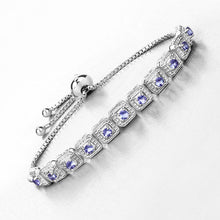 Load image into Gallery viewer, 1.10 Carat Genuine Tanzanite .925 Sterling Silver Bracelet
