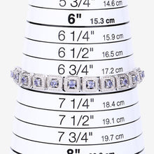 Load image into Gallery viewer, 1.10 Carat Genuine Tanzanite .925 Sterling Silver Bracelet
