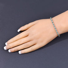 Load image into Gallery viewer, 0.72 Carat Genuine Emerald .925 Sterling Silver Bracelet
