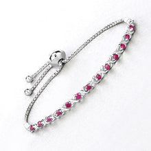 Load image into Gallery viewer, 0.88 Carat Genuine Ruby .925 Sterling Silver Bracelet
