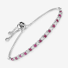 Load image into Gallery viewer, 0.88 Carat Genuine Ruby .925 Sterling Silver Bracelet
