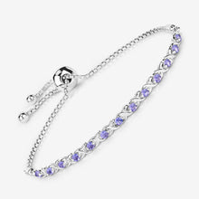 Load image into Gallery viewer, 0.91 Carat Genuine Tanzanite .925 Sterling Silver Bracelet
