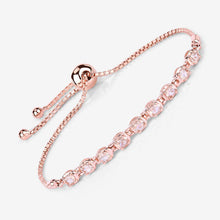 Load image into Gallery viewer, 1.35 Carat Genuine Morganite .925 Sterling Silver Bracelet
