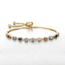 Load image into Gallery viewer, 1.83 Carat Genuine Multi Sapphire .925 Sterling Silver Bracelet
