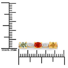Load image into Gallery viewer, 1.83 Carat Genuine Multi Sapphire .925 Sterling Silver Bracelet
