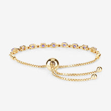 Load image into Gallery viewer, 1.56 Carat Genuine Tanzanite and White Diamond .925 Sterling Silver Bracelet

