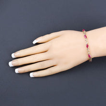 Load image into Gallery viewer, 5.00 Carat Genuine Ruby 10K Yellow Gold Bracelet
