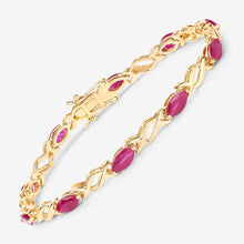 Load image into Gallery viewer, 5.00 Carat Genuine Ruby 10K Yellow Gold Bracelet

