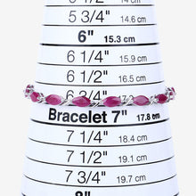 Load image into Gallery viewer, 8.00 Carat Genuine Ruby 10K White Gold Bracelet
